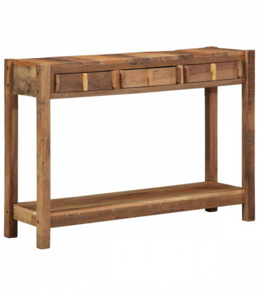 vidaXL Console Table Brown 107 x 33 x 76 cm Solid Reclaim wood