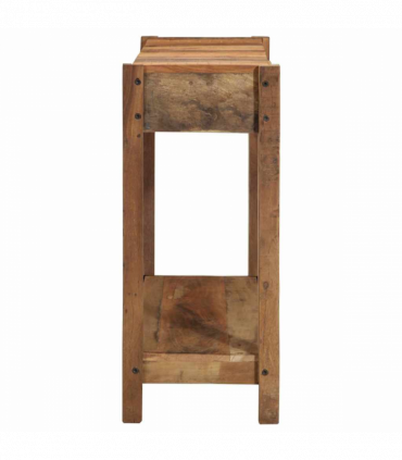 vidaXL Console Table Brown 107 x 33 x 76 cm Solid Reclaim wood