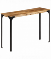 vidaXL Console Table Brown 110x35x76 cm Solid Wood Mango and Iron