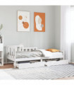 vidaXL Daybed with Drawers without Mattress 90x190 cm Single Solid Wood