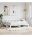vidaXL Daybed with Trundle White 90x190 cm Solid Wood Pine