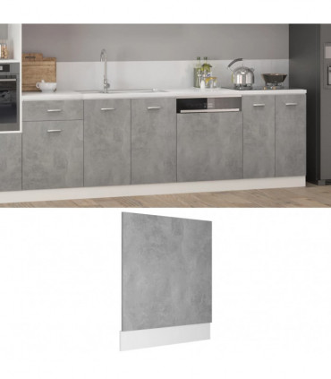 vidaXL Dishwasher Panel Concrete Grey 59.5x3x67 cm Engineered Wood