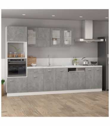 vidaXL Dishwasher Panel Concrete Grey 59.5x3x67 cm Engineered Wood