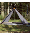 vidaXL Family Tent Tipi 8-Person Grey and Orange Waterproof