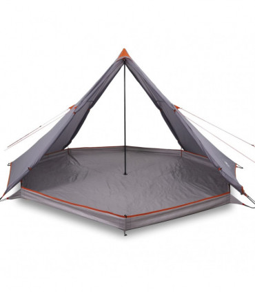 vidaXL Family Tent Tipi 8-Person Grey and Orange Waterproof