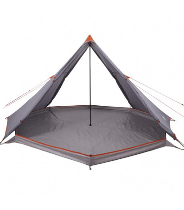 vidaXL Family Tent Tipi 8-Person Grey and Orange Waterproof
