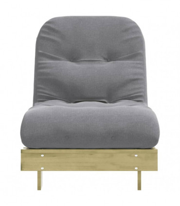 vidaXL Futon Sofa Bed with Mattress 70x206x11 cm Impregnated Wood Pine