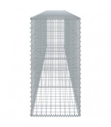 vidaXL Gabion Basket with Cover 500x50x100 cm Galvanised Iron