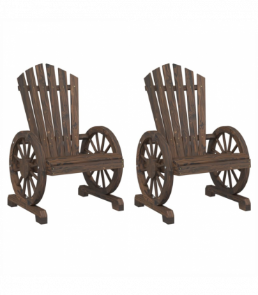 vidaXL Garden Adirondack Chairs 2 pcs Solid Wood Fir