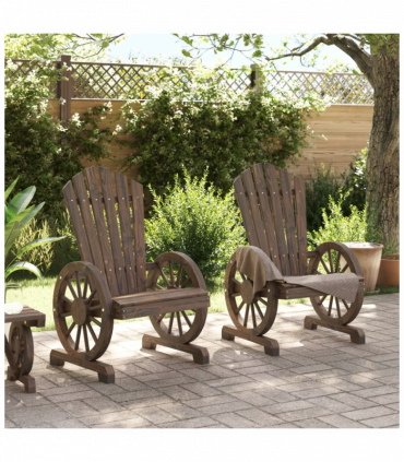 vidaXL Garden Adirondack Chairs 2 pcs Solid Wood Fir