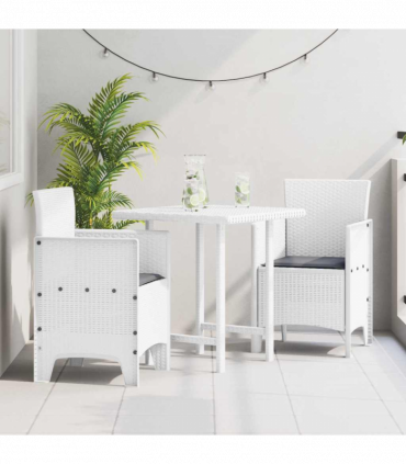 vidaXL Garden Chair 2 pcs White 53 x 49 x 85 cm PP