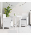 vidaXL Garden Chair 2 pcs White 53 x 49 x 85 cm PP