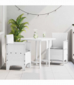 vidaXL Garden Chair 2 pcs White 53 x 49 x 85 cm PP