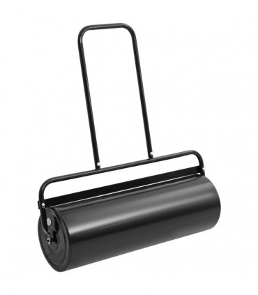 vidaXL Garden Lawn Roller with Handle Black 63 L Iron and Steel
