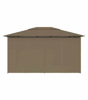 vidaXL Garden Marquee with Curtains 4x3 m Taupe 180 g/m²