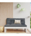 vidaXL Garden Middle Sofa White 120x80 cm Solid Wood Pine