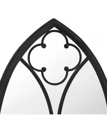 vidaXL Garden Mirror Black 100x45 cm Iron for Outdoor Use