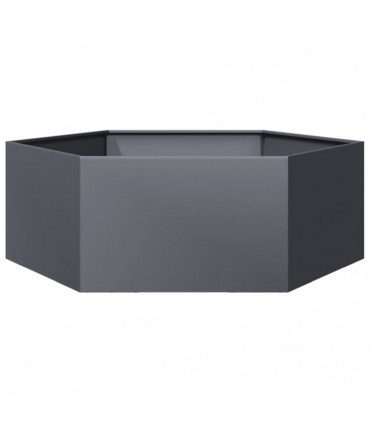 vidaXL Garden Planter Anthracite Hexagon 138x120x45 cm Steel