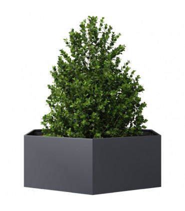 vidaXL Garden Planter Anthracite Hexagon 138x120x45 cm Steel