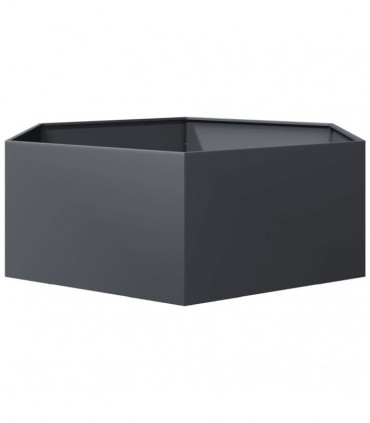 vidaXL Garden Planter Anthracite Hexagon 138x120x45 cm Steel