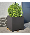 vidaXL Garden Planter Black 50x50x50 cm Steel