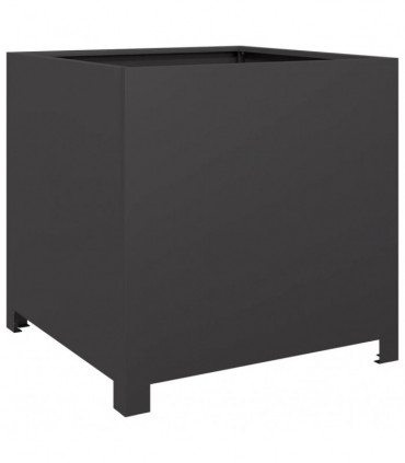 vidaXL Garden Planter Black 50x50x50 cm Steel