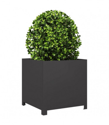 vidaXL Garden Planter Black 50x50x50 cm Steel