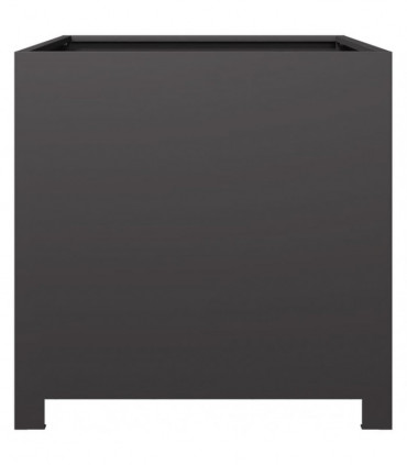 vidaXL Garden Planter Black 50x50x50 cm Steel