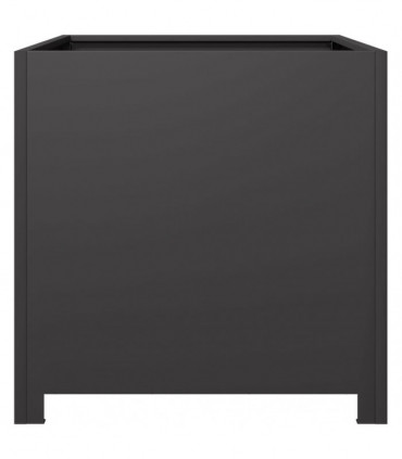 vidaXL Garden Planter Black 50x50x50 cm Steel