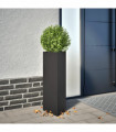 vidaXL Garden Planter Black Triangular 30x26x75 cm Steel