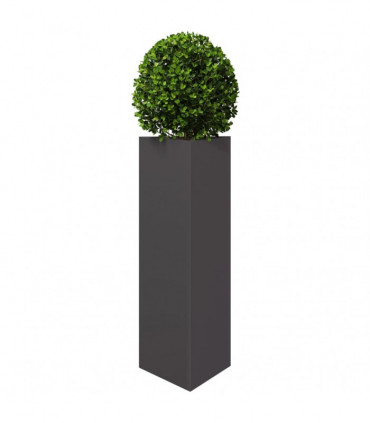 vidaXL Garden Planter Black Triangular 30x26x75 cm Steel
