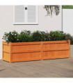 vidaXL Garden Planter Wax Brown 180x50x50 cm Solid Wood Pine