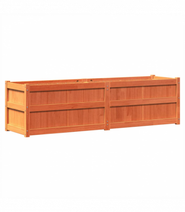 vidaXL Garden Planter Wax Brown 180x50x50 cm Solid Wood Pine