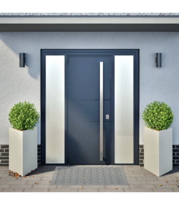 vidaXL Garden Planters 2 pcs White Triangular 50x43x75 cm Steel