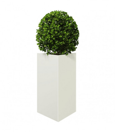 vidaXL Garden Planters 2 pcs White Triangular 50x43x75 cm Steel