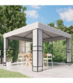 vidaXL Gazebo with Double Roof 3x3 m White