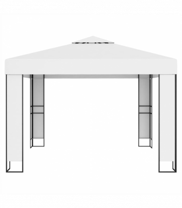 vidaXL Gazebo with Double Roof 3x3 m White