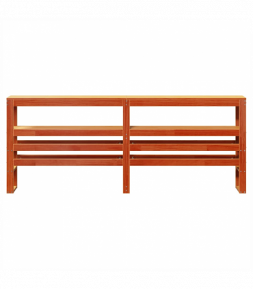 vidaXL Headboard with Shelves Wax Brown 180 cm Solid Wood Pine