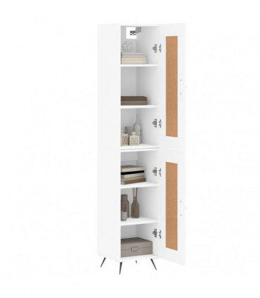 vidaXL Highboard White 34.5x34x180 cm Engineered Wood