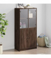 vidaXL Highboard with Doors Brown Oak 68x37x142 cm Engineered Wood