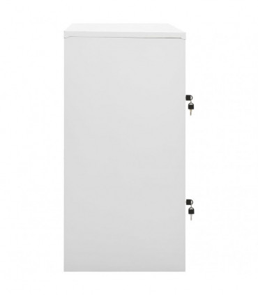 vidaXL Locker Cabinets 5 pcs Light Grey and Red 90x45x92.5 cm Steel