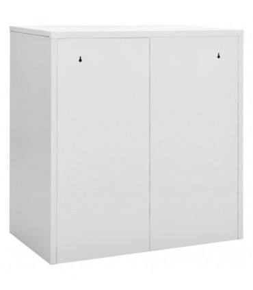 vidaXL Locker Cabinets 5 pcs Light Grey and Red 90x45x92.5 cm Steel