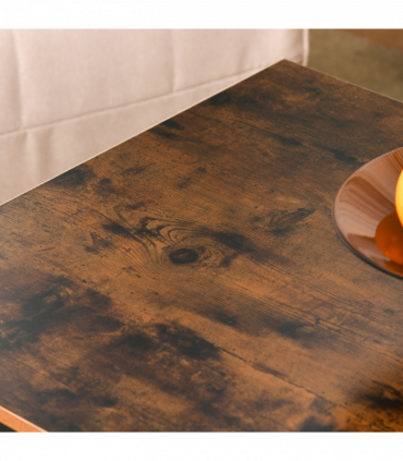 Coffee Table 2-Tier 106Lx60Wx45H cm Wood Grain/Black Frame Colour