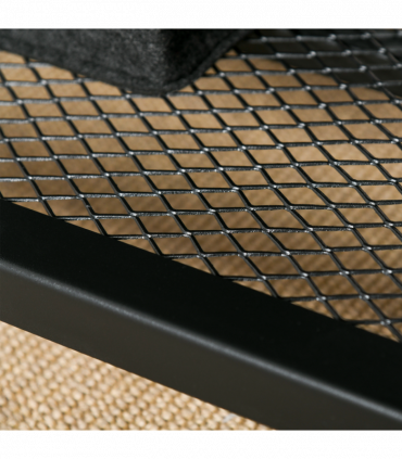 Coffee Table 2-Tier 106Lx60Wx45H cm Wood Grain/Black Frame Colour