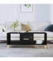 Coffee Table Black 102x50x40 cm Engineered Wood