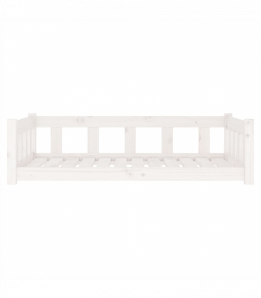 Dog Bed White 105.5x75.5x28 cm Solid Wood Pine