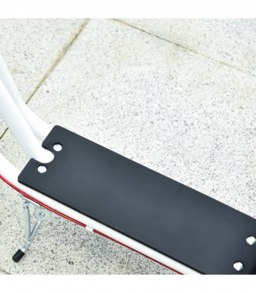 HOMCOM 90-96cm Kids Kick Scooter Adjustable Handlebar Inflatable Wheels White