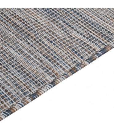 Outdoor Flatweave Rug 120x170 cm Brown and Black