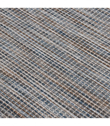Outdoor Flatweave Rug 120x170 cm Brown and Black