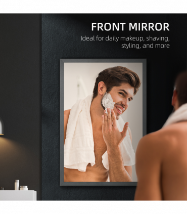 kleankin Wall Mounted Bathroom Cabinet with Mirror and Storage Shelves